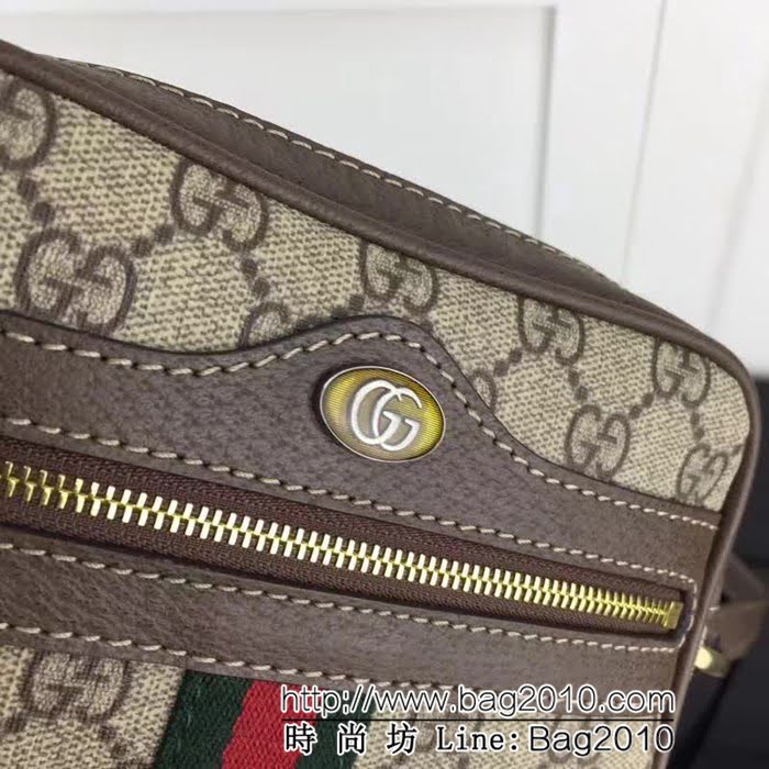 GUCCI古馳原單 新款專櫃品質高仿原單貨實物實拍517350 啡膠配啡皮斜挎包 HY1020